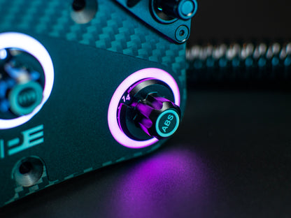 RGB backlight encoders on the RALLY Button Box for Sim Racing