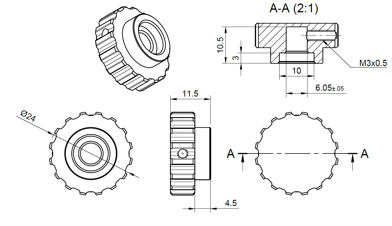 GS11 Rotary Knob